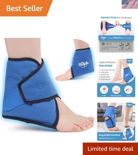 Hilph Ankle Ice Pack Wrap, Reusable Gel Ice Wrap for Ankle Injuries, Foot Cold C