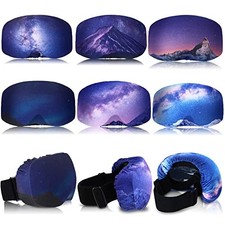 6 Pcs Ski Snowboard Goggle Cover Sleeve, Goggle Cover Microfiber Night Sky