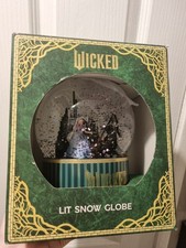 Rare Sold Out Wicked Glinda Elphaba Giant Snow Globe Emerald City Wizard Of Oz