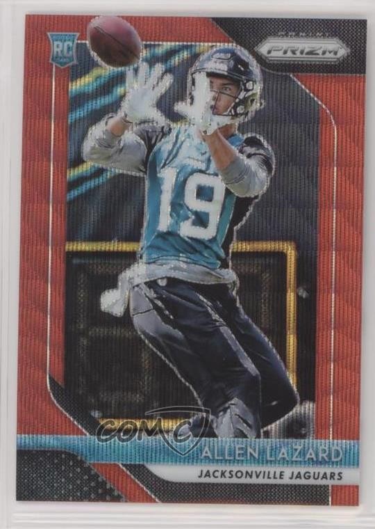 2018 Panini Prizm Rookie Red Wave Prizm 55/149 Allen Lazard #294 Rookie RC s5j