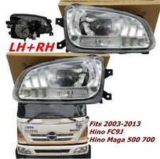 Pair Front Head Light Lamp Fits 2003-2013 Hino Fc9j Hino Maga 500 700 Series Tru