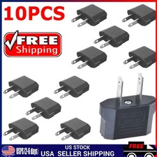 10 pcs EU EURO Europe to USA US Travel Charger Power AC Plug Adapter Converter