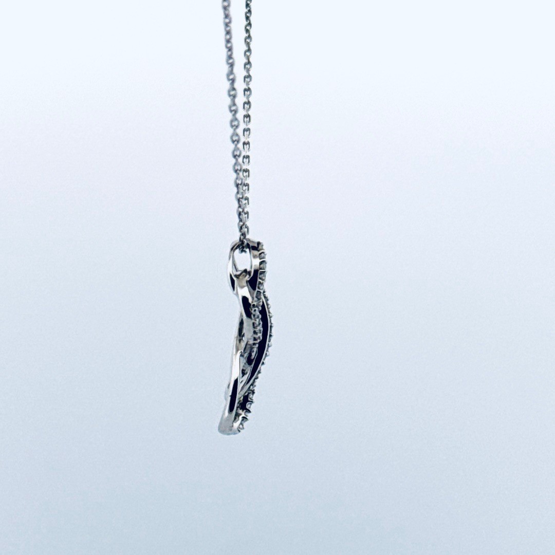 Estate Sterling Silver 925 Infinity Loop Necklace… - image 2