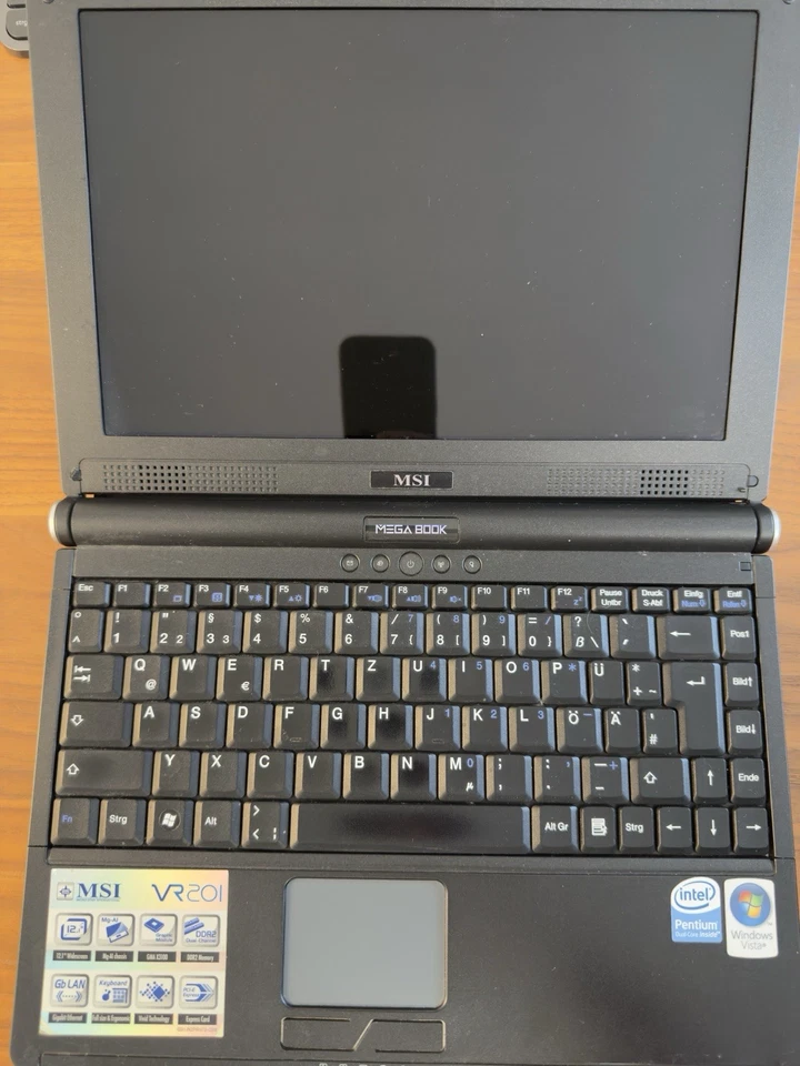 MSI MegaBook Notebook VR201 defekt – Pentium Dual T2330, 3GB RAM, ohne HDD/OS - Bild 2 von 4