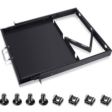 1U Rack Mount Sliding Keyboard Tray Cantilever Network Equipment Racks 19 Inc...