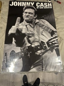 Johnny Cash At San Quentin Music Poster - Country Genre Wall Art Print