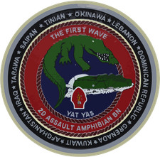 US Marine Corps Badge Sticker 2nd Assault Amphibian Battalion The First Wave
