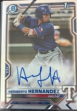 2021 Bowman - Chrome Prospects Autographs Heriberto Hernandez #CPA-HH (AU, RC)