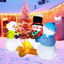 Best Inflatables Snowman Outdoor Decorations Grilled Meat 7ft Inflatable Yard