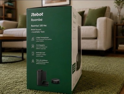 iRobot Roomba 105 Combo Vacuum & Mop + AutoEmpty Dock LiDAR Self-Empty