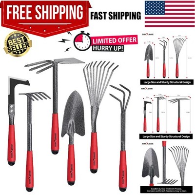Complete 6-Piece High Carbon Steel Garden Tool Set   Perfect Gift for Gardeners