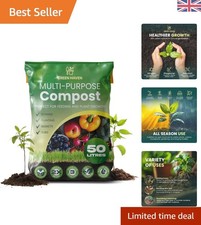 Green Haven 50L Peat-Free Compost for Healthy Plant Growth Indoors & Outdoors 0.38 per litre