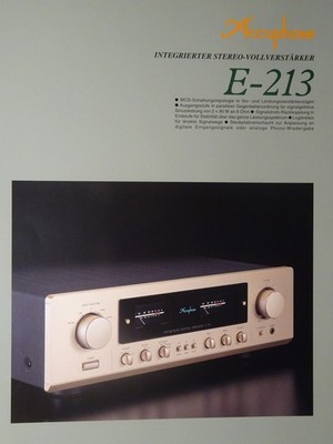     Accuphase E-213 Prospekt in deutscher Sprache. Sehr guter Zustand   