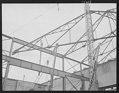 Photo:Industrial Steel Framework Construction 1935-1945