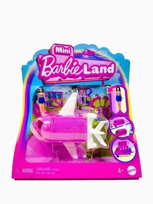 Barbie Mini BarbieLand 1.5'' Doll & Color Changing Toy Plane Vehicle Playset