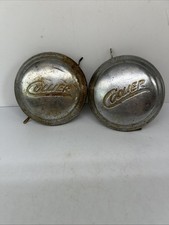 Pair Vintage Pedal Car Hub Cap Hubcap Collier Script Chrome
