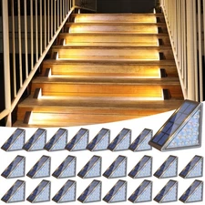 VOLISUN Solar Step Lights Outdoor Waterproof, LED Outdoor Stair Lights, Solar...