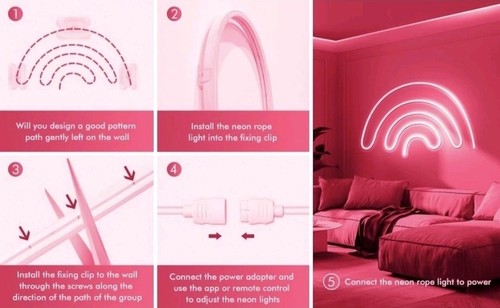 AILBTON Led Neon Rope Lights 10m Flexible Led Rope Lights,Control with App/Remot - Picture 4 of 4