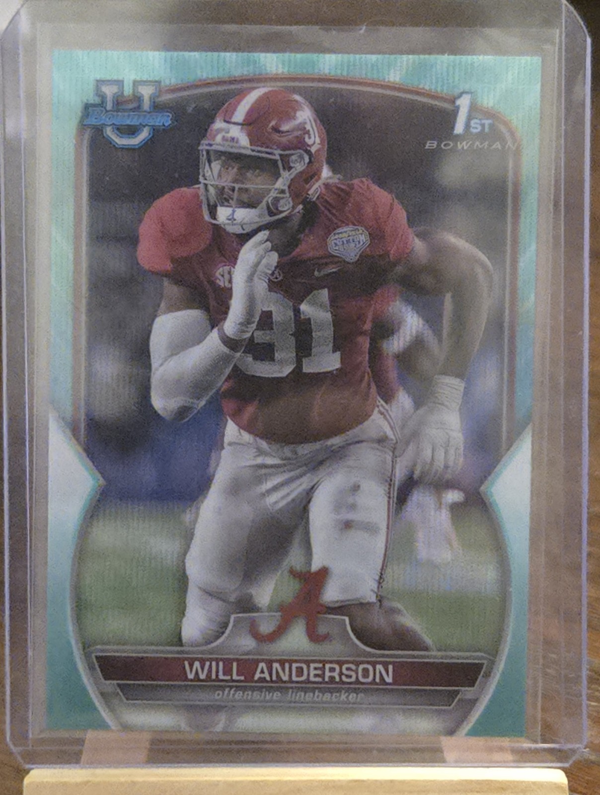 2022 Bowman Chrome University Will Anderson #52 Aqua Wave Refractor /299