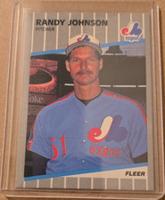 1989 Fleer Randy Johnson Rookie Marlboro Billboard #381 Montreal Expos Base