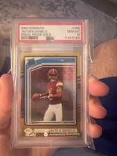 2024 Donruss-Rated Rookie PRESS PROOF GOLD Jayden Daniels #389  06/50 (RC) SP