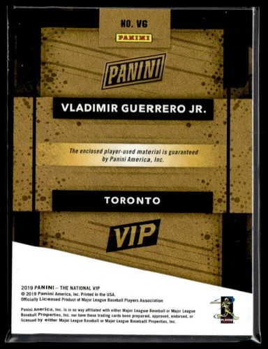 L12,102 - 2019 Panini National VIP Relic #VG Vladimir Guerrero Jr. - Picture 2 of 2