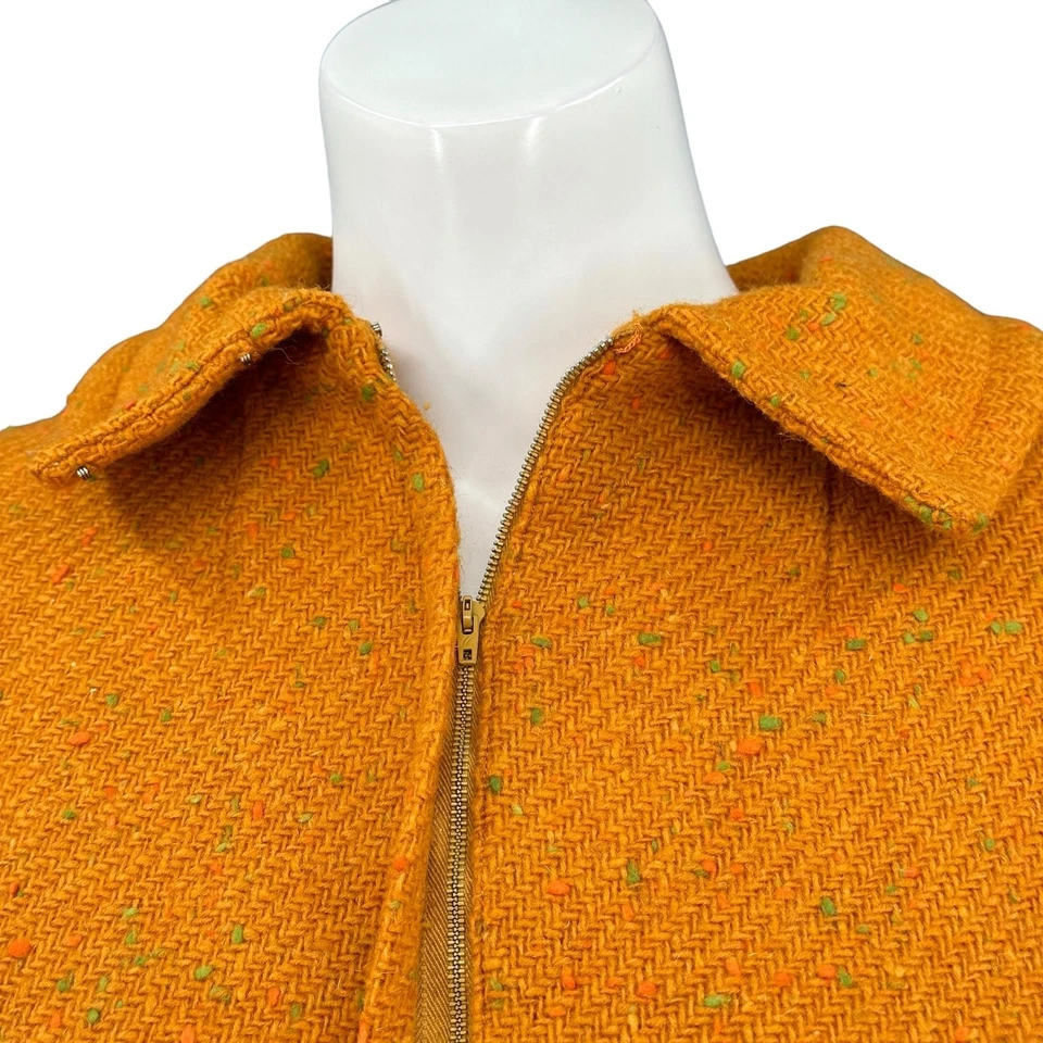 Vestido de Colección Hecho a Mano Walter Reddick Tejido Naranja Capa Pequeño Elegante Regencia Foto 3 de 4