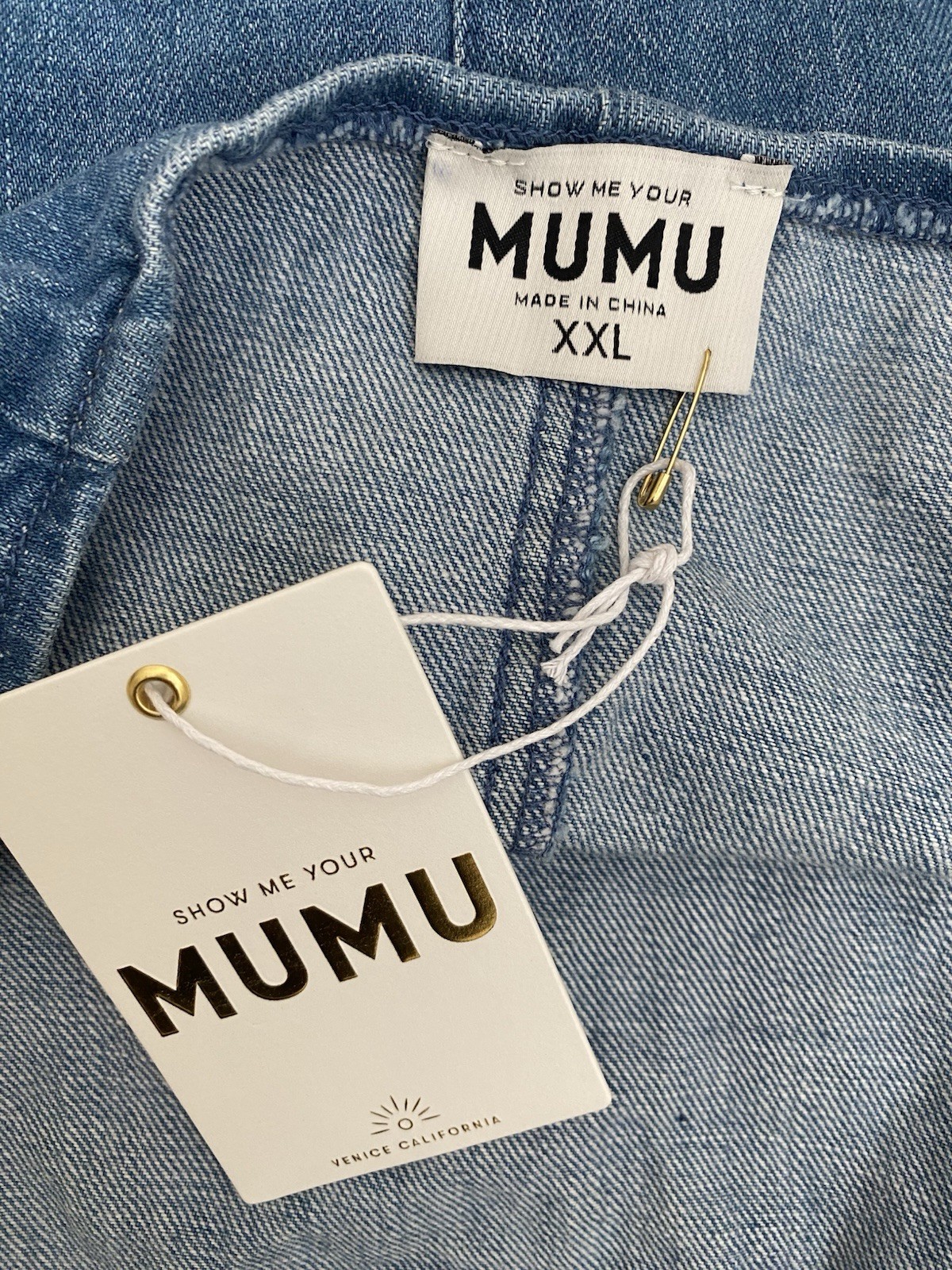 NWT Show Me Your Mumu Oslo O Ring Blue Dress Coastal Cowgirl Festival Boho XXL