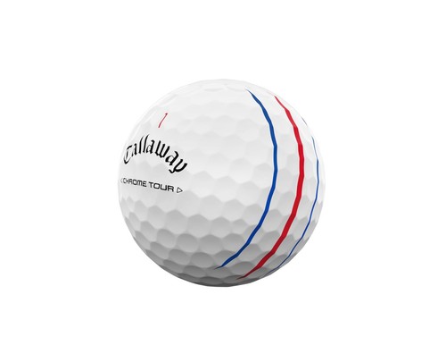 Callaway Golf Ball CHROME TOUR 24 TRIPLE TRACK 1 Dozzina (12 Pezzi) 4 Pezzi Const - Foto 4 di 8