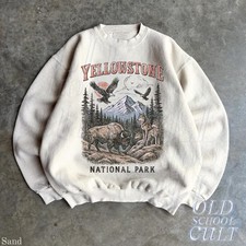 Retro Yellowstone National Park Sweatshirt Vintage Style Nature Park Crew