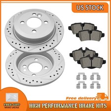 Rear Drilled Brake Rotors Ceramic Pads For 2007 2008 2009 2010-2013 Mini Cooper