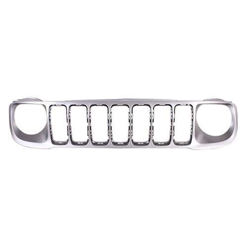 Front Bumper Cover With Grille For 2019-2022 Jeep Renegade - Textured Black ABS Plastic