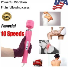 Handheld Massager Wand Vibrating Massage Magic Full Body Therapy Motor 20 Speed 