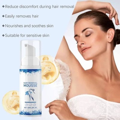 Painless Hair Removal Mousse for Private Parts Legs Armpit Body Non Irritating
