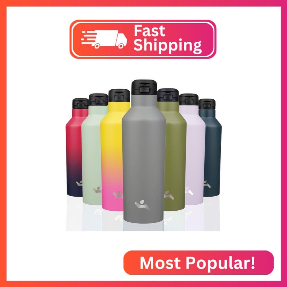 With Straw,25 Oz Double Wall Vacuum Stainless Steel Water