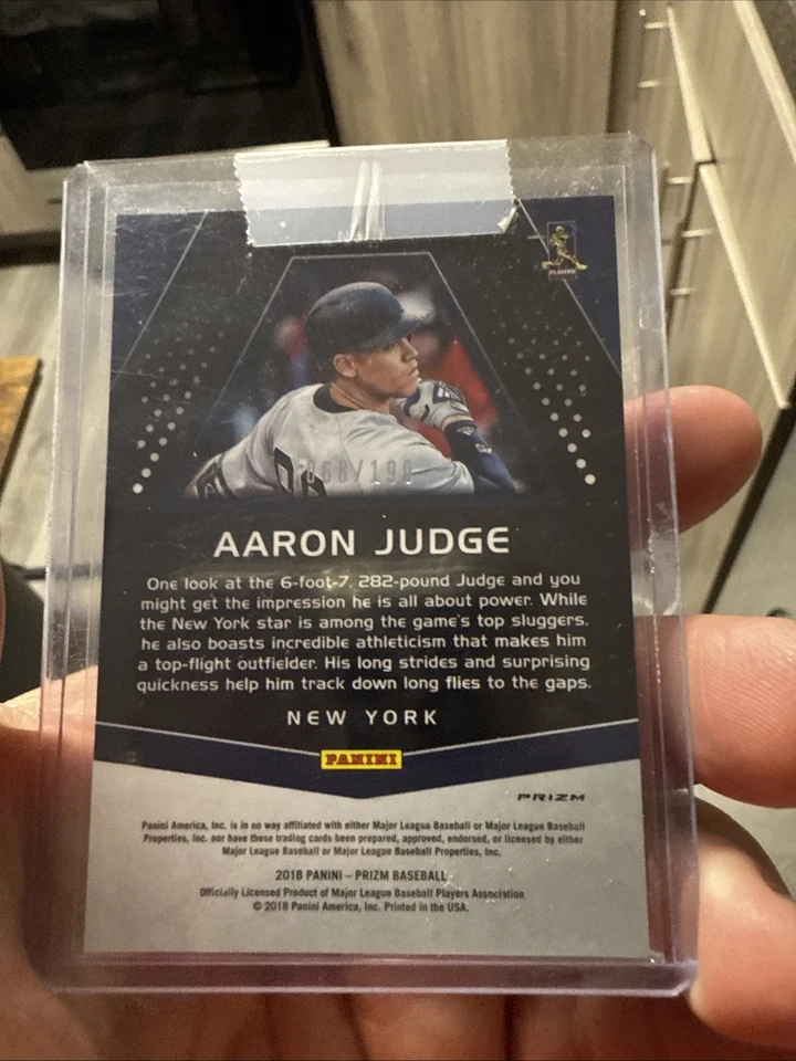 2018 Panini Chronicles - Prizm Aaron Judge #1 Ruby Wave /199 - Image 2 of 2
