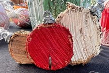 Wooden Hand Made 3 Ornament Art Decor / Real Dried  Sealed Wood  CLEARANCE 