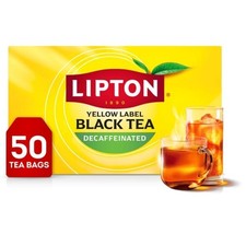 Lipton Decaf Black Tea Bags, Hot or Iced Caffeine Free Tea, 50 Bags