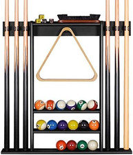 Pool Cue Rack Only, Pool Stick Holder Wall Mount, 6 Pool Billiard Stick Ball S