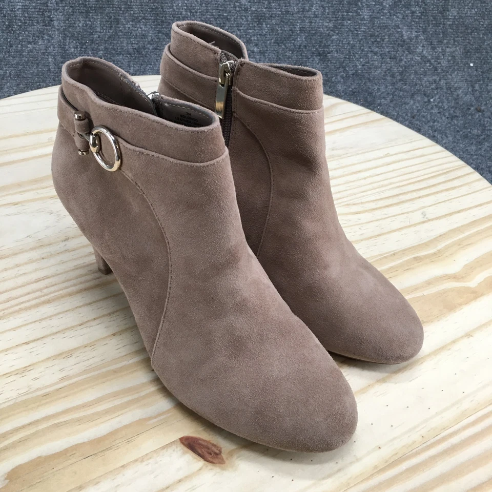 Botas Bandolino Mujer 7 M Largo Marrón Gamuza Botín Gatito Tacones Informales Foto 3 de 4