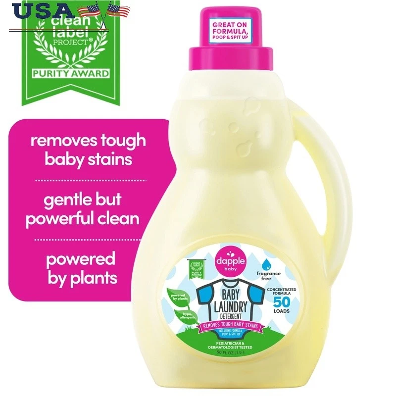 Fragrance Free Baby Laundry Detergent Hypoallergenic Plant Based Stain Remover
Opens in a new window