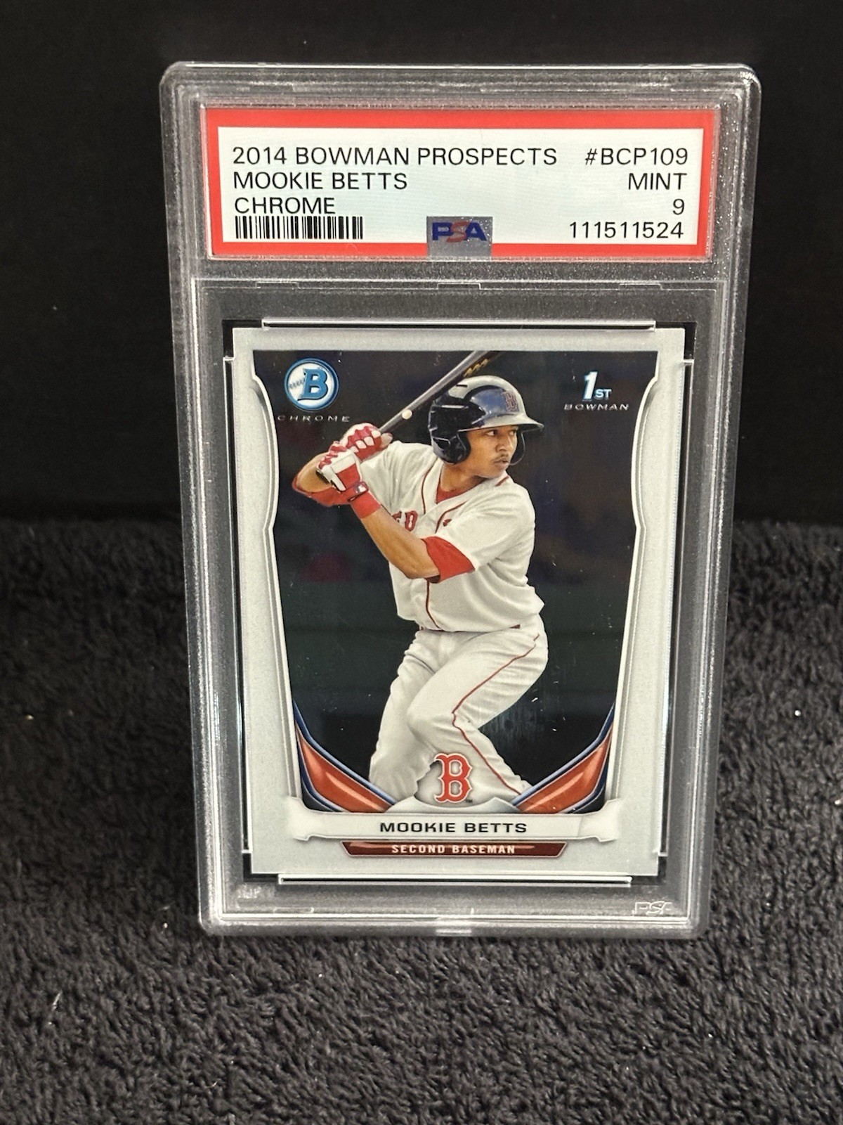 Mookie Betts 2014 1st Bowman Chrome #BCP109 PSA 9 Mint