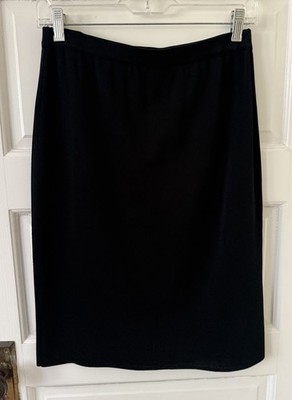 MING WANG Women s Petite XS Black Skirt Knit Elastic Waist  