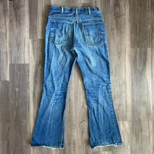 Vintage Levi's Big E Orange Tab 646 746 Bell Bottom Flare Jeans Size 28 X 30