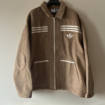 Adidas Adicolor 70s Herren XXL 31  Pit Brown Herringbone Zip Jacke Oversized