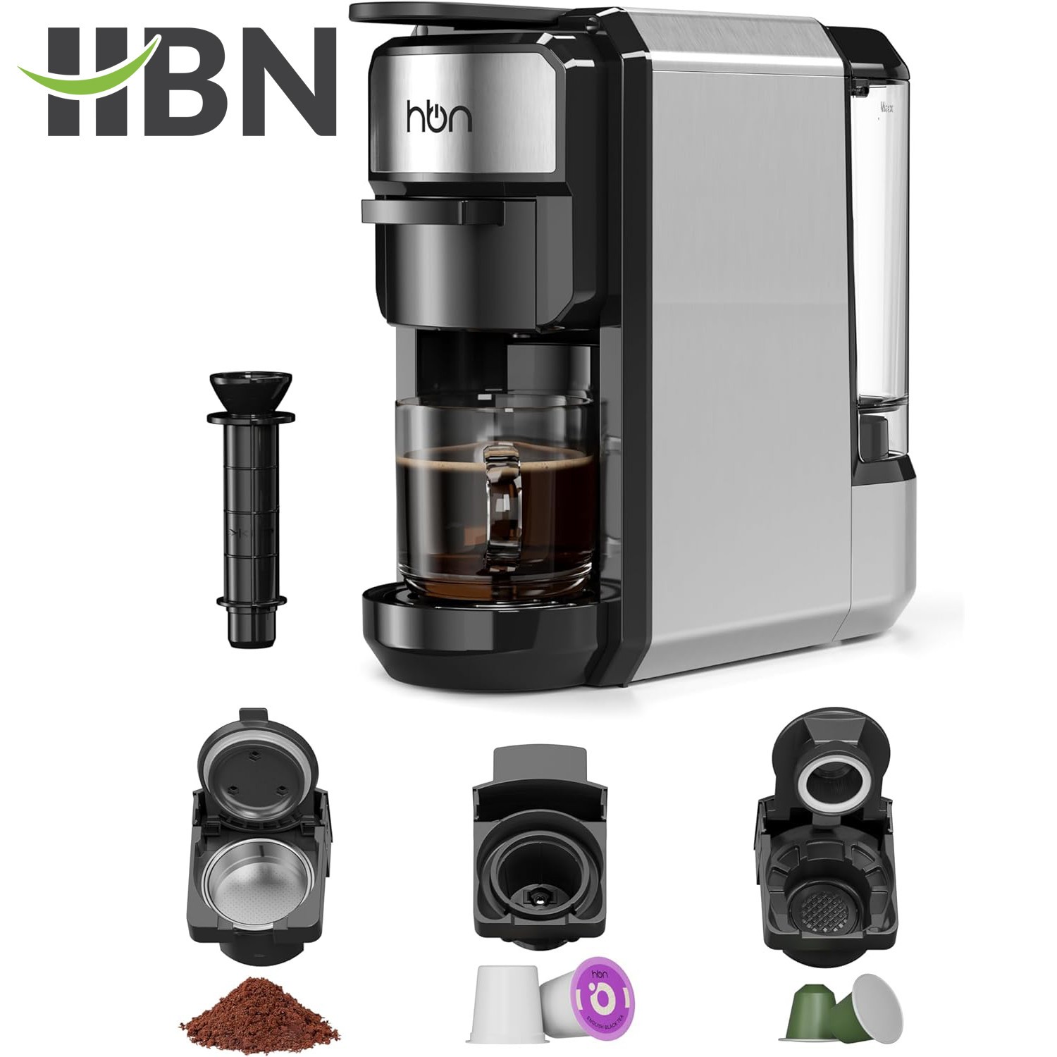 Single Serve, For K-cup Pods & Ground Coffee 0.6l
