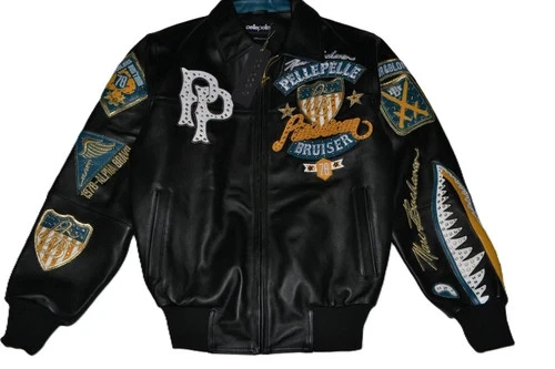  Men's LEATHER Jacket Pelle Pelle BLACK ANNIVERSARY AMERICAN BRUISER All SIzes - product listing photo