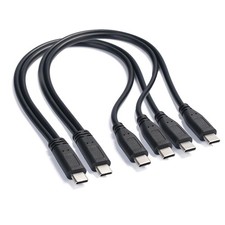 USB C Splitter 1 in 2 Out 2 Pack , 1ft USB C Male to Dual USB C Male Y Cable...