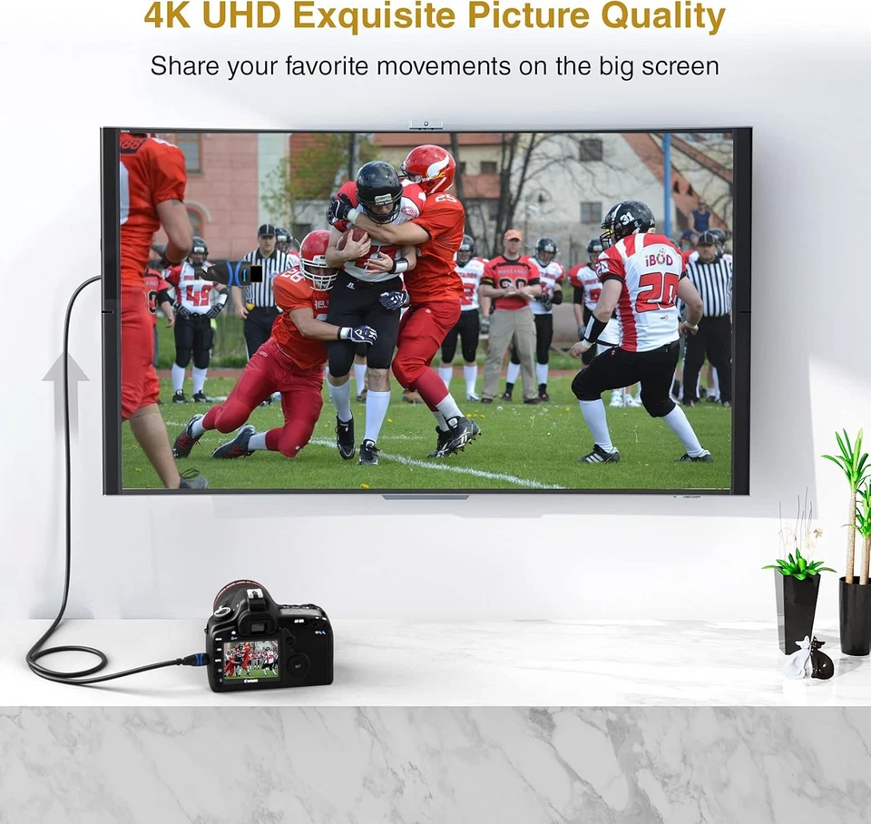 BlueRigger Mini HDMI to Cable (6FT, 4K 60Hz HDR, 6FT, Black  - Image 4 of 4