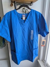 NWT Cherokee Workwear Originals Scrub Top Royal Blue Large 4700